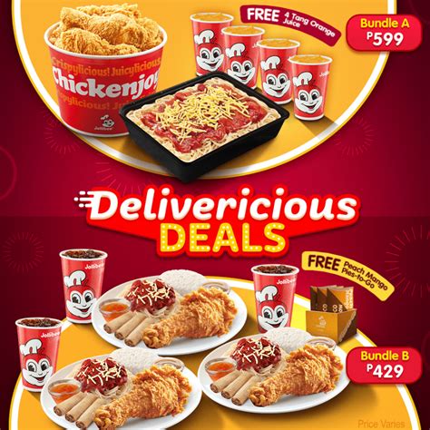 We offer fast food with a Filipino twist and menu that includes fried chicken, chicken sandwiches, spaghetti, burgers, pies, and more. . Jollibee deals